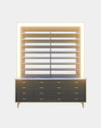 K 2-Sided 2-in-1 Rack w/Cabinet w/Frame Lightbox - 68" - New Star Spa & Furniture Corp.