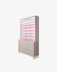 EX Polish Rack w/Cabinet w/Light In The Back 48" - New Star Spa & Furniture Corp.