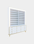 K 1-Sided 2-in-1 Rack w/Cabinet w/Frame Lightbox - 68" - New Star Spa & Furniture Corp.