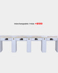 SP Quadruple Nail Table w/Pipe 131"1/2