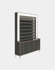 VK B Polish Powder Rack w. Polish Powder Cabinet 1 Side - 60" - New Star Spa & Furniture Corp.