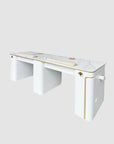 VK Double Basic Nail Table w/Pipe 70"1/2 - New Star Spa & Furniture Corp.
