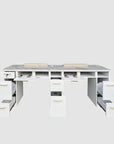 VK Double Basic Nail Table w/Pipe 70"1/2 - New Star Spa & Furniture Corp.