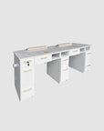 VK Double Basic Nail Table w/Pipe 70"1/2 - New Star Spa & Furniture Corp.