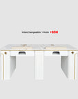 SP Double Nail Table w/Pipe 70"1/2 - New Star Spa & Furniture Corp.