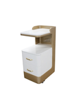 C2-Pedicart Fiberglass (White/Gold) - New Star Spa & Furniture Corp.