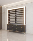 K 2-Sided 2-in-1 Rack w/Cabinet w/Frame Lightbox - 68" - New Star Spa & Furniture Corp.
