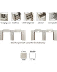 XO Double Nail Table 76" - New Star Spa & Furniture Corp.