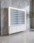 VK 1-Sided 2-in-1 Rack w/Frame Lightbox - 60" - New Star Spa & Furniture Corp.