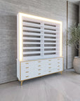 VK 2-Sided 2-in-1 Rack w/Cabinet w/Frame Lightbox - 60" - New Star Spa & Furniture Corp.