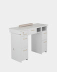 VK Nail Table 43" (White Color) - New Star Spa & Furniture Corp.