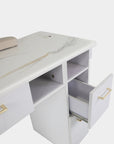 VK Nail Table 43" (White Color) - New Star Spa & Furniture Corp.