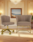 Customer Chair W016 + Technician Chair T010 (Gold Leg) - New Star Salon Furniture