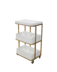 C1-Pedicart Fiberglass (White-Gold)