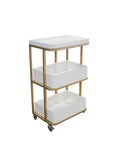 C1-Pedicart Fiberglass (White-Gold)