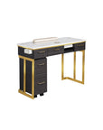 Luna Nail Table - Include 1 Cabinet w/Pipe - New Star Salon Furniture