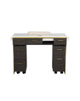 Luna Nail Table - Include 2 Cabinet w/Pipe - New Star Salon Furniture