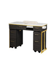 Luna Nail Table - Include 2 Cabinet w/Pipe - New Star Salon Furniture