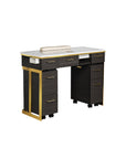 Luna Nail Table - Include 2 Cabinet w/Pipe - New Star Salon Furniture