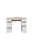 Luna Nail Table - w. Pipe - Include 2 Cabinet - New Star Salon Furniture