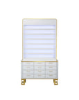 Luna Polish & Powder Rack w. Cabinet - LED Box - New Star Salon Furniture