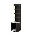 Luna Shelf w/Hot Towel Warmer Cabinet - New Star Salon Furniture