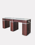 Q Double Nail Table 72 1/2" With Pipe - New Star Salon Furniture