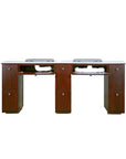 Q Double Nail Table 72 1/2" With Pipe - New Star Salon Furniture