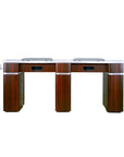 Q Double Nail Table 72 1/2" With Pipe - New Star Salon Furniture