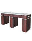 Q Double Nail Table 72 1/2" With Pipe - New Star Salon Furniture
