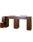 Q Double Nail Table 72 1/2" With Pipe - New Star Salon Furniture