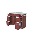 Q Nail Table 39 3/4" With Pipe - New Star Salon Furniture