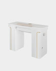 VK Nail Table w/Pipe 43" (White Color) - New Star Salon Furniture