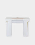 VK Nail Table w/Pipe 43" (White Color) - New Star Salon Furniture