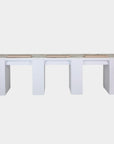 VK Triple Nail Table 104.5" (White Color) - New Star Salon Furniture