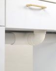 VK Triple Nail Table w/Pipe (White Color) - New Star Salon Furniture