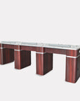 Q Triple Nail Table 103 1/2" With Pipe - New Star Spa & Furniture