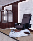 IQ B2 - White Tub & Brown Sink with Massage Chair 299-V2 - New Star Spa & Furniture