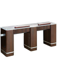 YC Double Nail Table 71 3/4" With Pipe - New Star Spa & Furniture