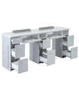 V2 Double Nail Table 69 1/4" - New Star Spa & Furniture