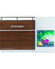 "L" Reception w/Poster - New Star Spa & Furniture