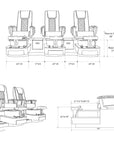Bench Spa - White Tub & Gray Sink with Massage Chair 699D - New Star Spa & Furniture Corp.