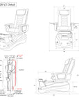 NS128-V2 - Gray Tub & Off White Sink with Massage Chair 299-V2 - New Star Spa & Furniture Corp.