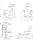 IQ B2 - White Tub & Black Sink with Massage Chair 299-V2 - New Star Spa & Furniture Corp.