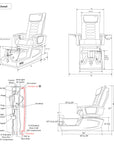 NS328 - Light Black Tub & Dark Brown Sink with Massage Chair 299-V2 - New Star Spa & Furniture Corp.