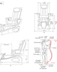 NS8 - Silver Tub & Metallic Black Sink with Massage Chair 299-V2 - New Star Spa & Furniture Corp.