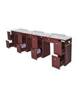Q Triple Nail Table 103 1/2" With Pipe - New Star Spa & Furniture