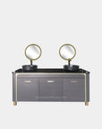 VK Doule Sink w/Faucets 64" (No Mirror) - New Star Spa & Furniture Corp.