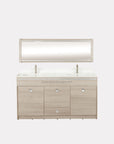 XO Double Sink w/Faucets 60" (No Mirror) - New Star Spa & Furniture Corp.