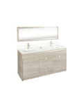 XO Double Sink w/Faucets 60" (No Mirror) - New Star Spa & Furniture Corp.